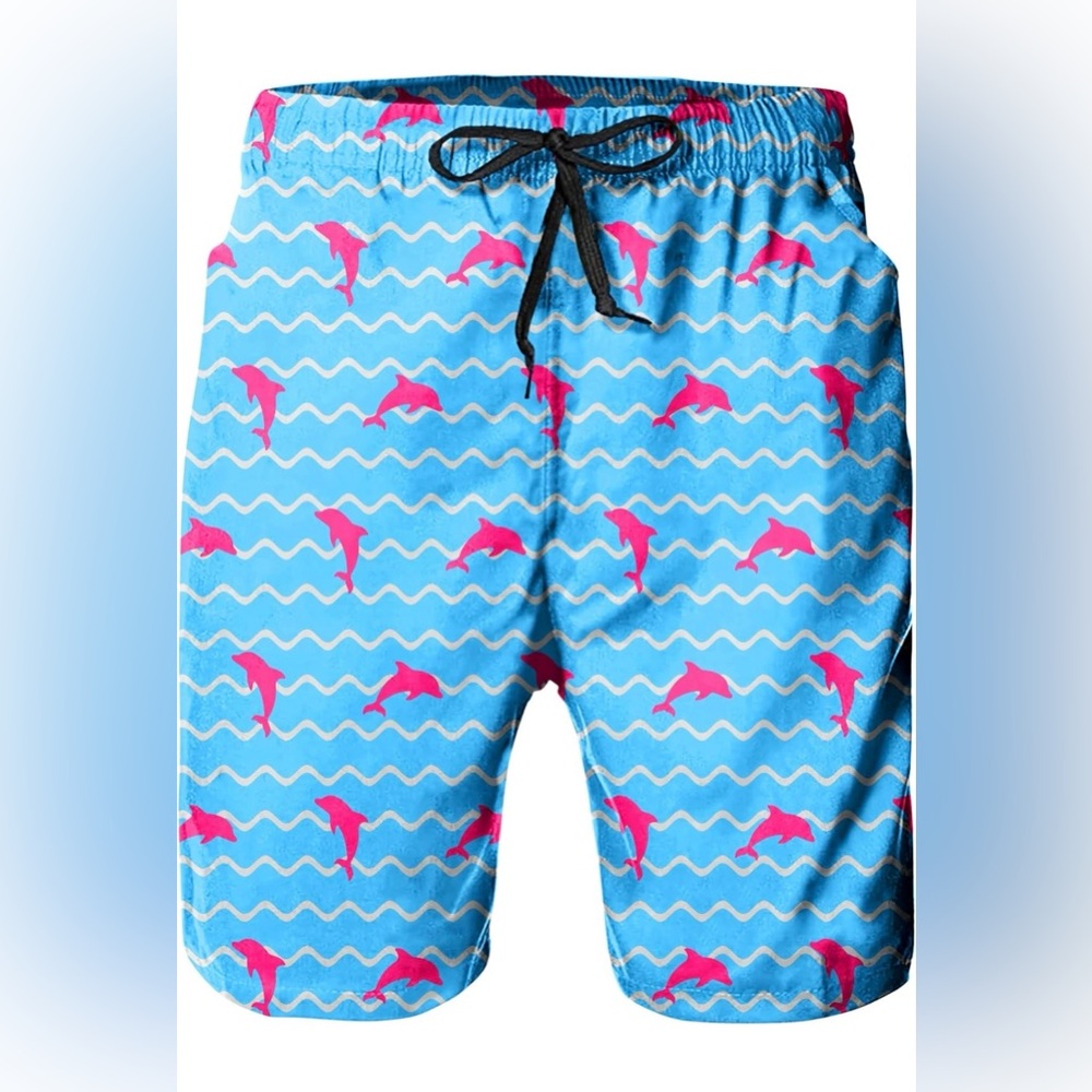 FENTENG Mens Swim Trunks Quick Dry Board Shorts with Mesh Lining NWT XXXL